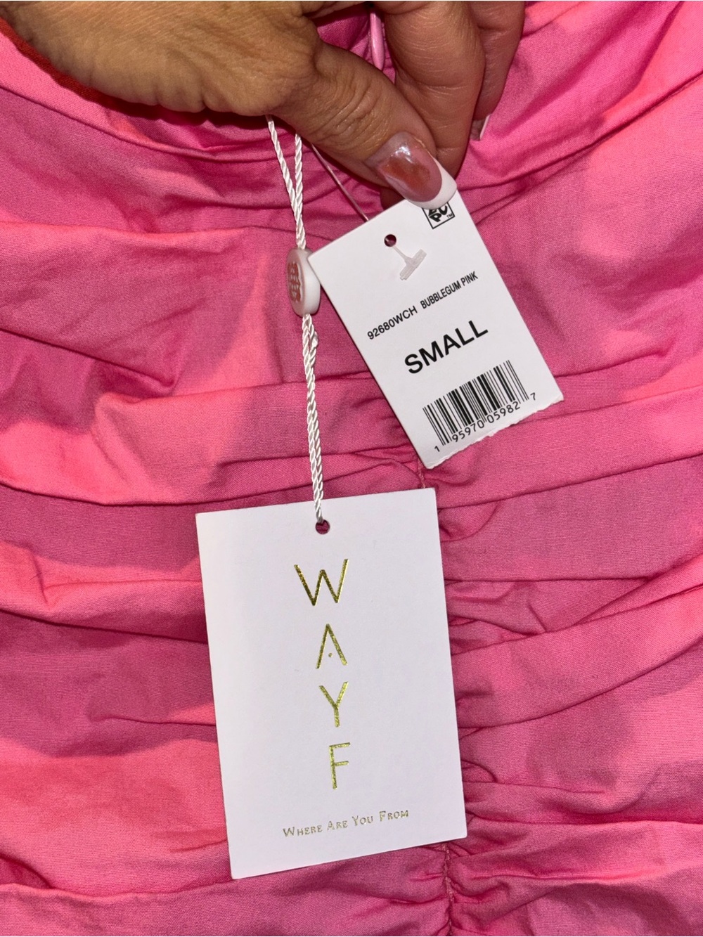Wayf Pink Ruched Halter Mini Dress - Picture 5 of 6